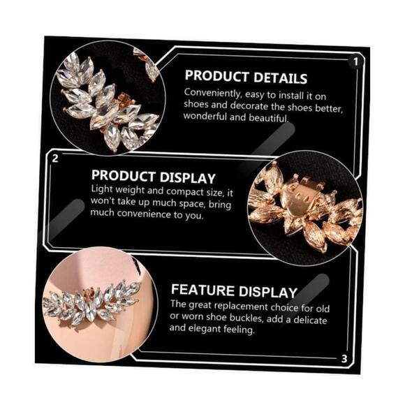 Detachable Shoe Accessory Clips In Gold - Picture 5 of 10